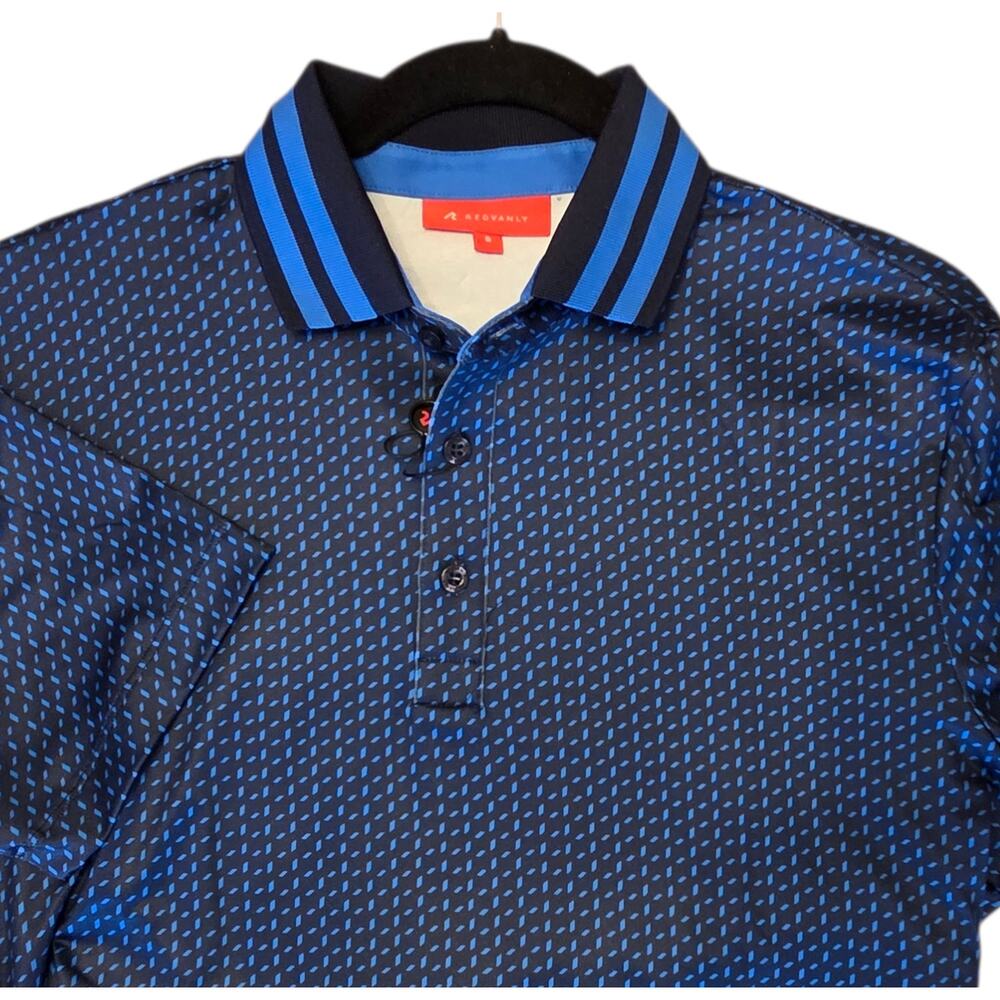 Redvanly Pascal Polo in Midnight Blue, NWT sz Small Stretch Performance Golf